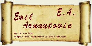Emil Arnautović vizit kartica